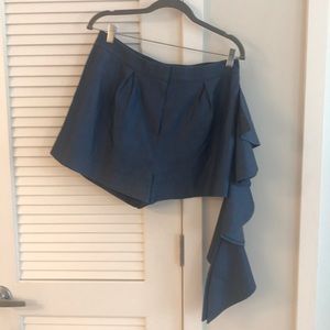 C/Meo Collective Denim Ruffle Shorts
